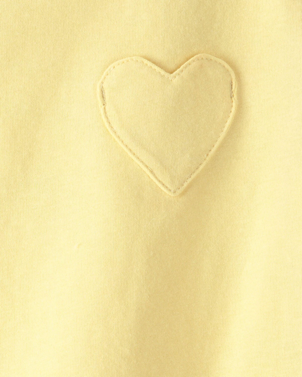 Toddler Girl Heart Pocket Top - Yellow - Image 2