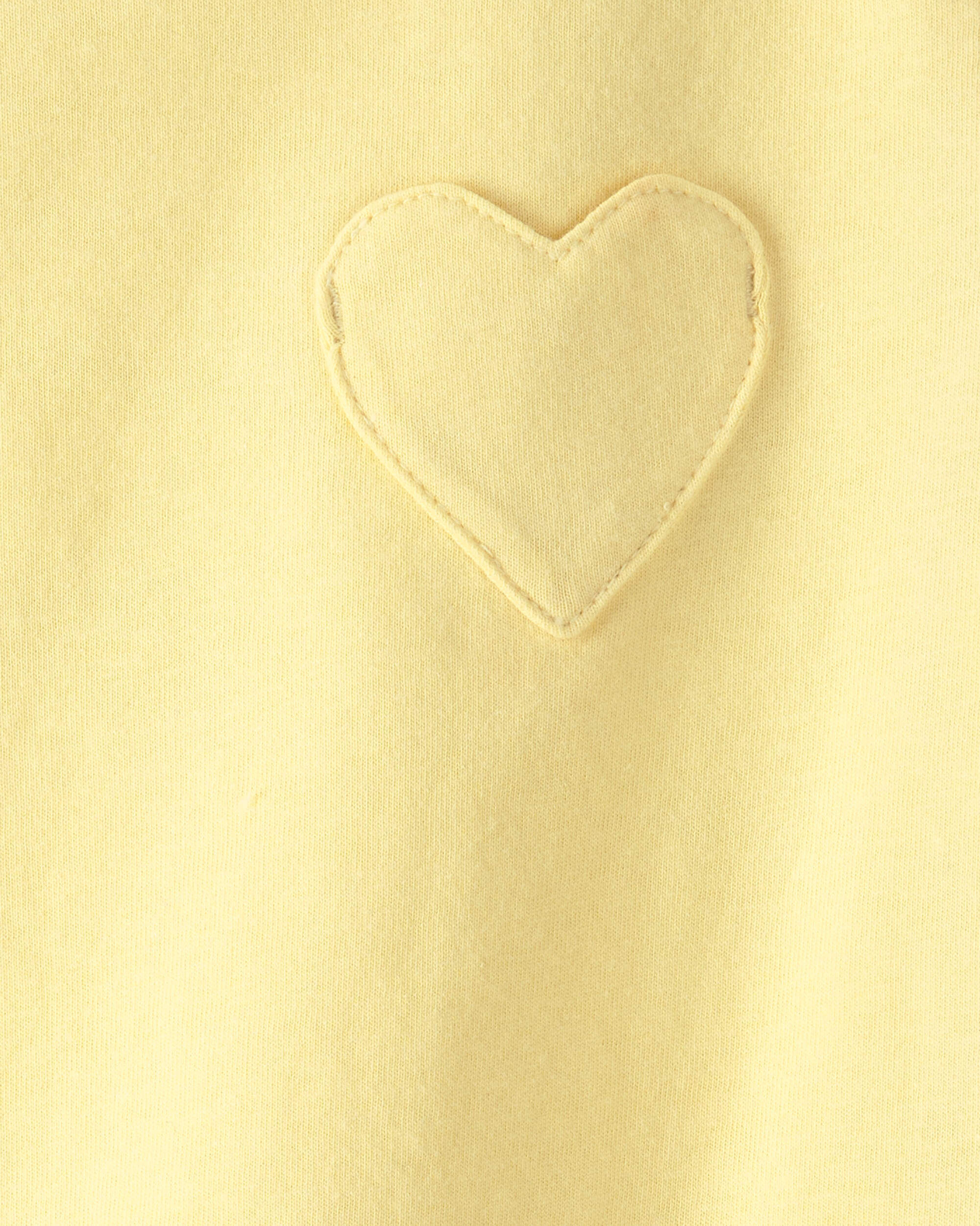 Toddler Girl Heart Pocket Top - Grey - Image 4