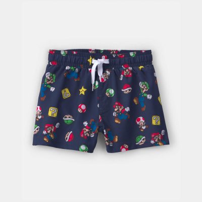 Toddler Boy Nintendo Super Mario Swim Trunks - Navy
