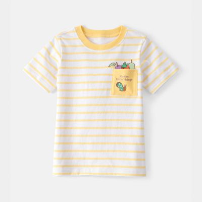 Toddler The Very Hungry Caterpillar™ Striped Pocket Tee - Yellow/White