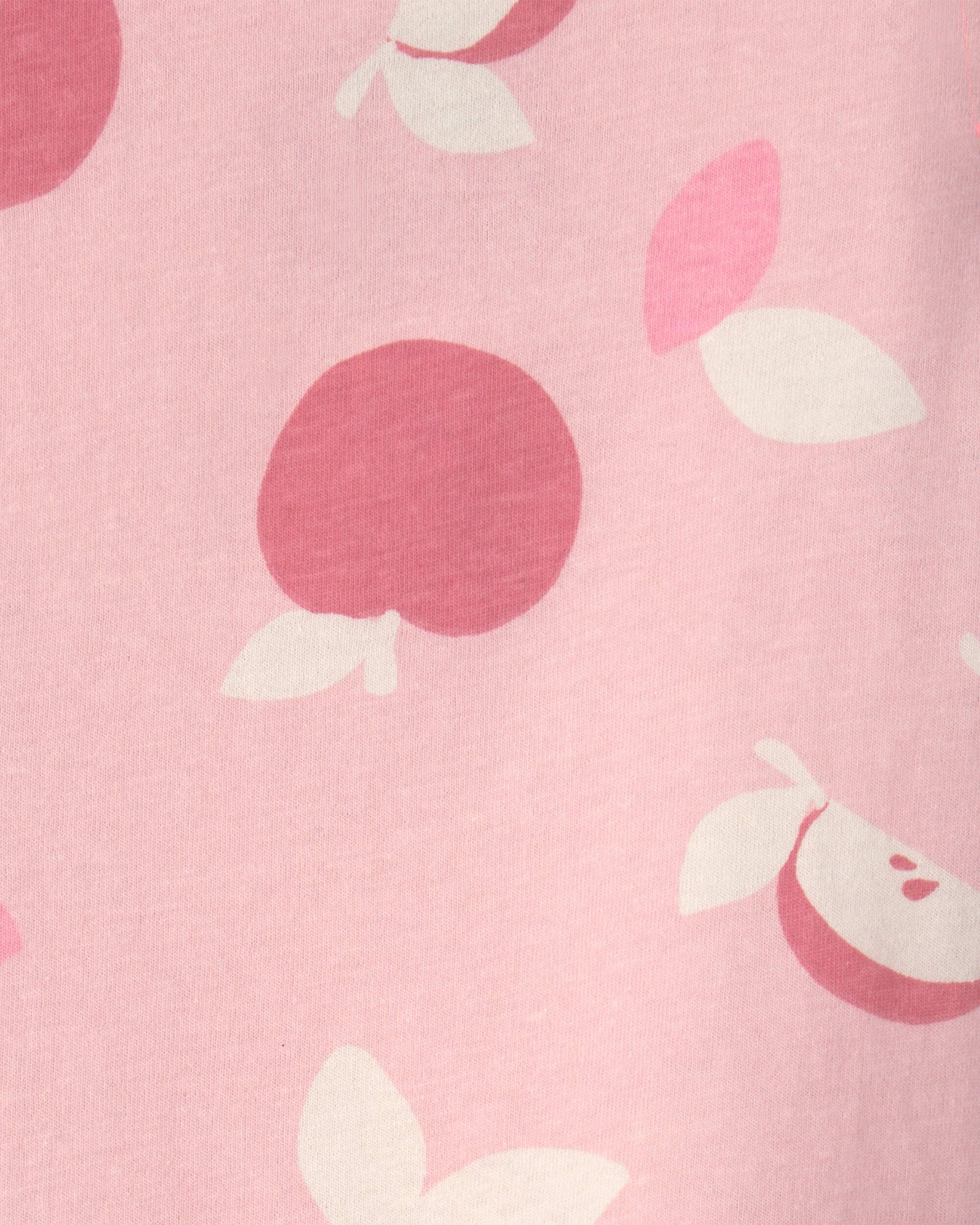 Toddler Girl Apple Relaxed Peplum Top - Pink - Image 3