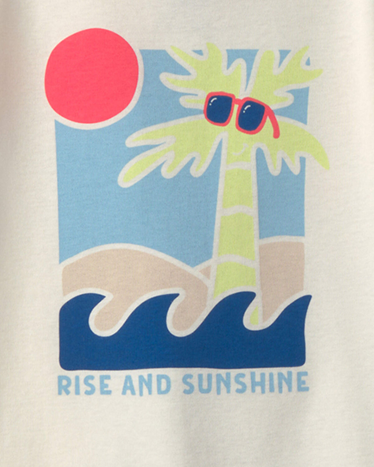 Toddler Boy Sunshine Beach 100% Cotton 4-Piece Pajama Set - Image 2