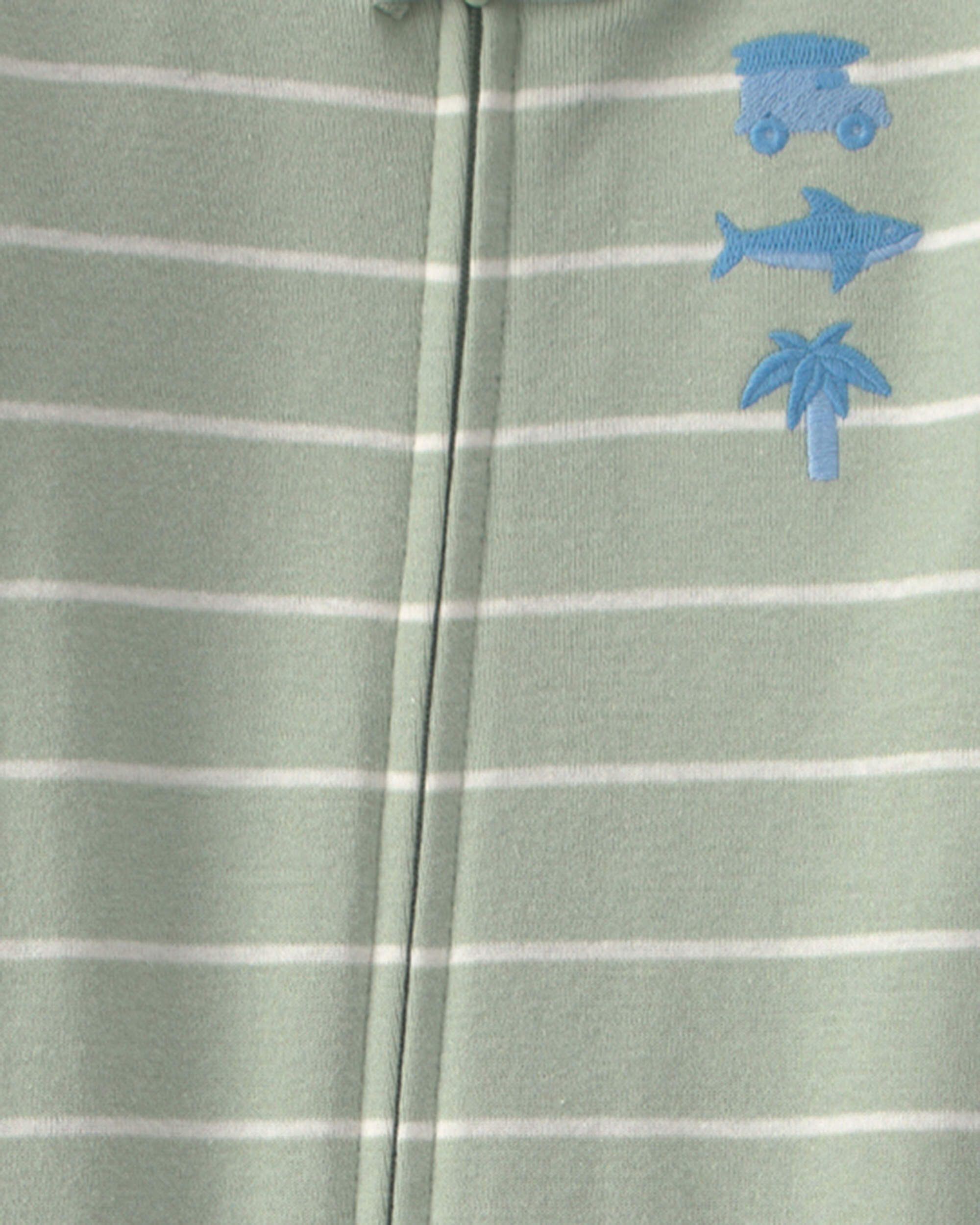 Toddler Boy Shark 100% Cotton Snug Fit 1-Piece Pajama - Ivory - Image 5