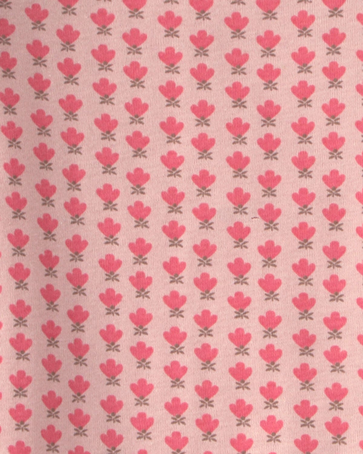 Toddler Girl 2-Piece Organic Cotton Pajamas in Pink Floral - Image 3