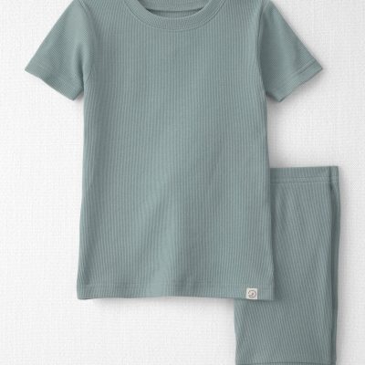 Toddler 2-Piece Organic Cotton Ribbed Pajamas