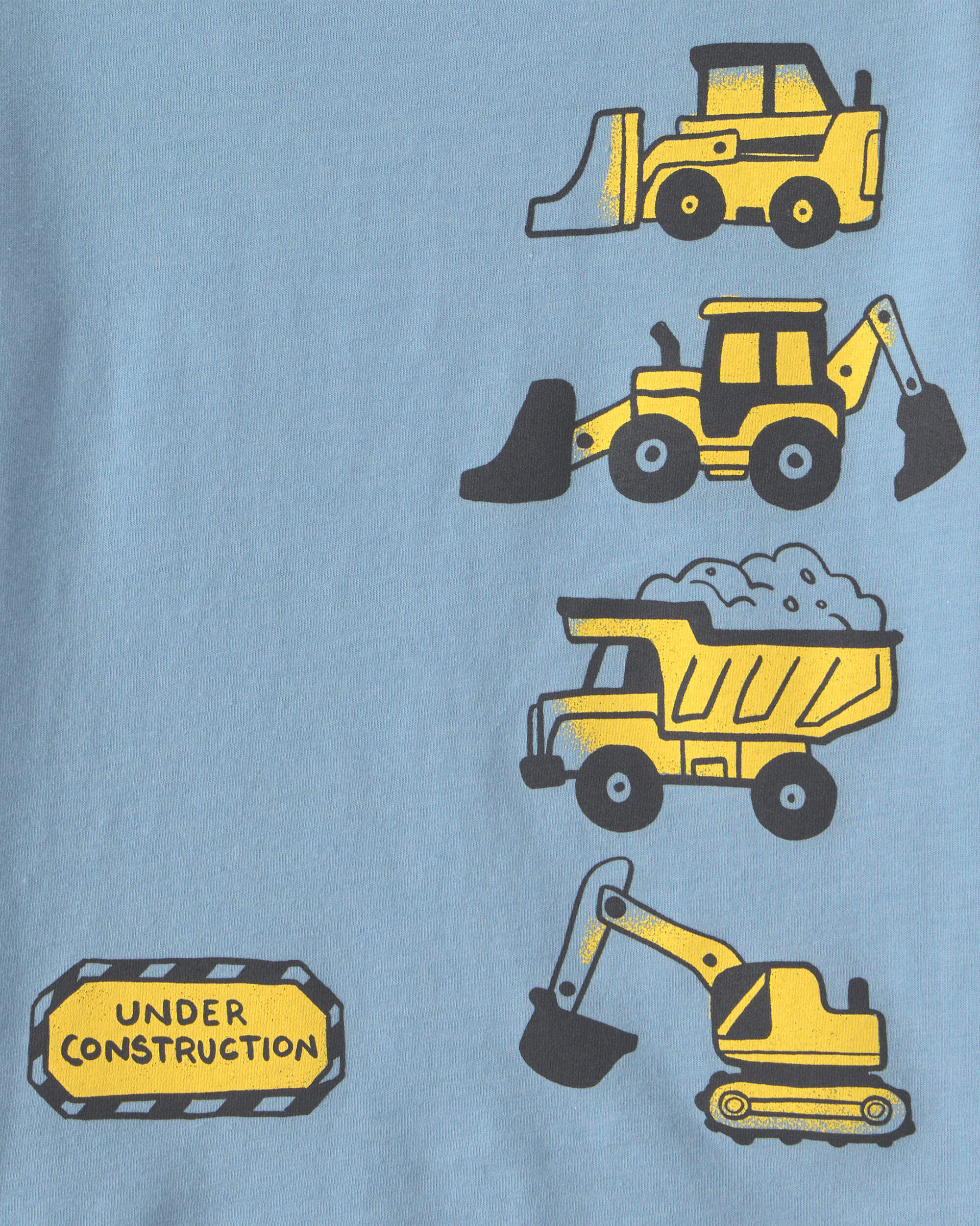 Toddler Boy Construction Graphic Tee - Blue - Image 3