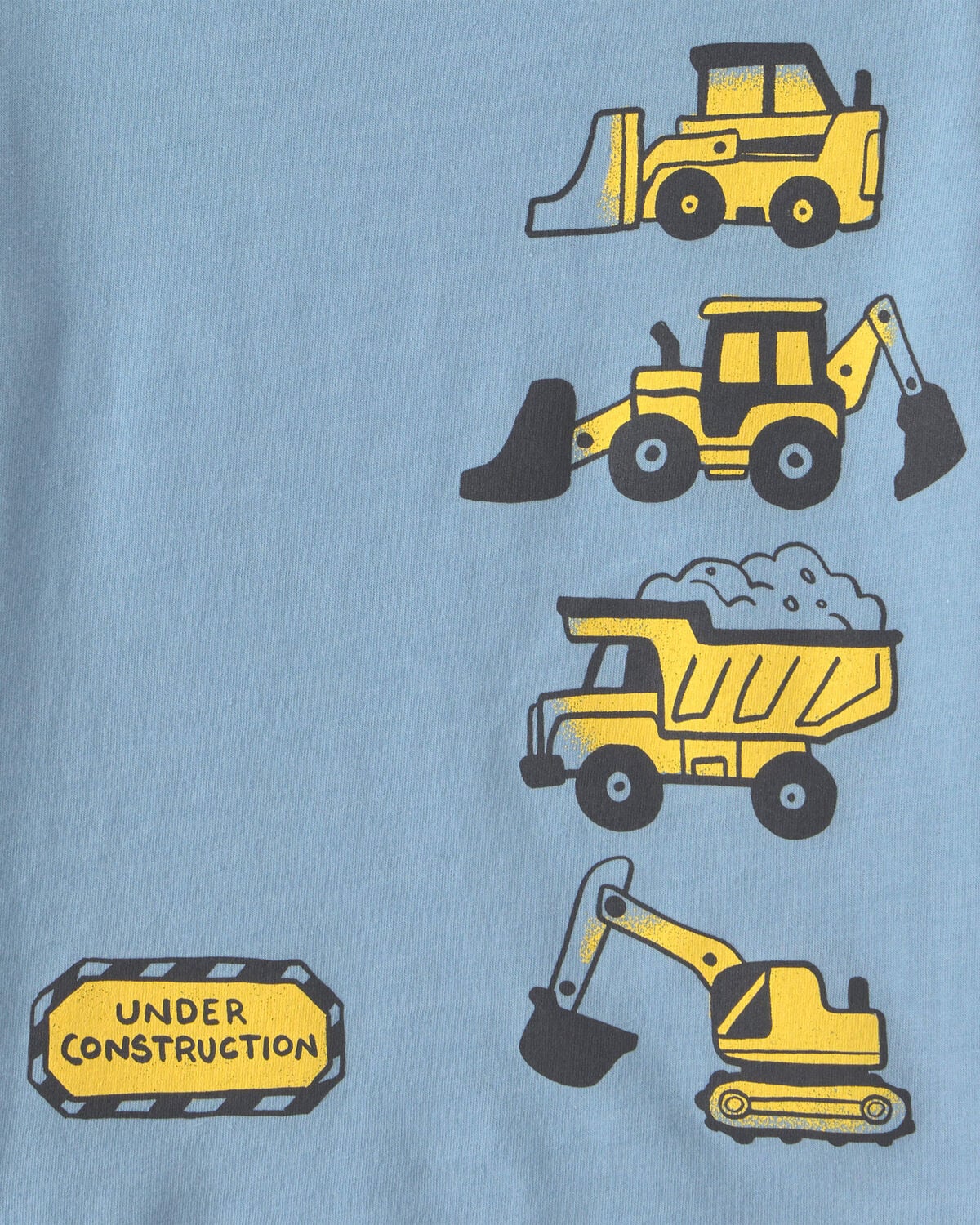 Toddler Boy Construction Graphic Tee - Blue - Image 2