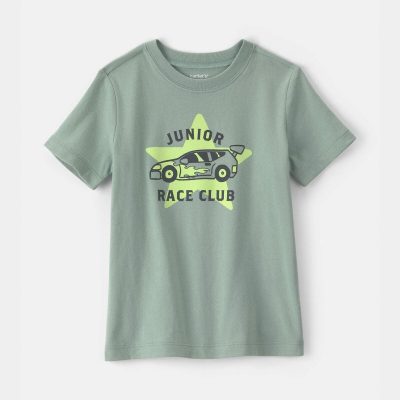 Toddler Boy 'Junior Race Club' Graphic Tee - Green