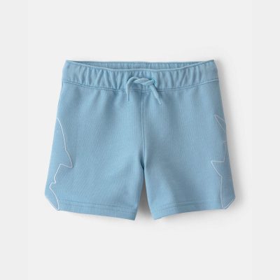 Toddler Boy Shark French Terry Shorts - Blue