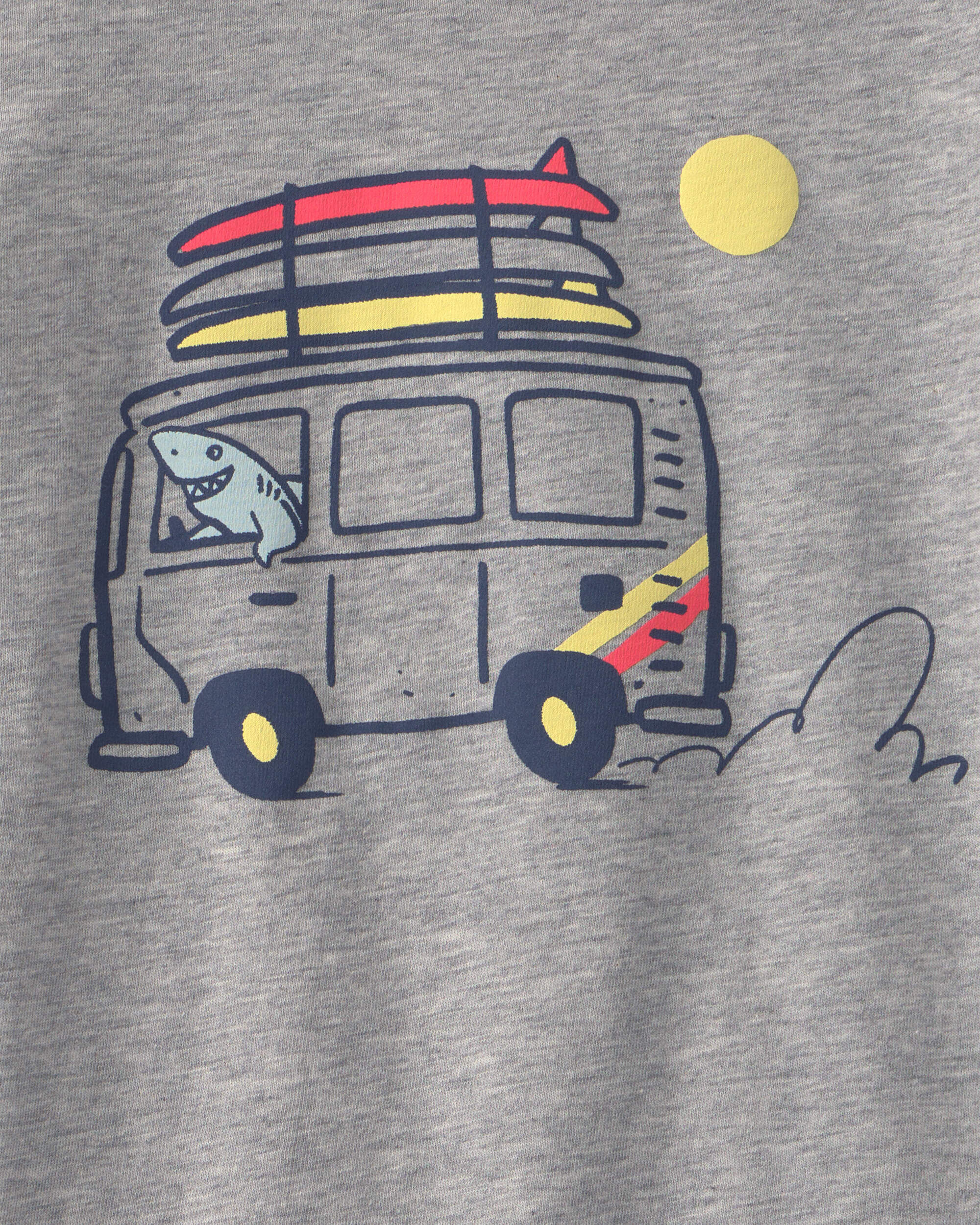 Toddler Boy Cruising Shark Graphic Tee - Grey - Image 3