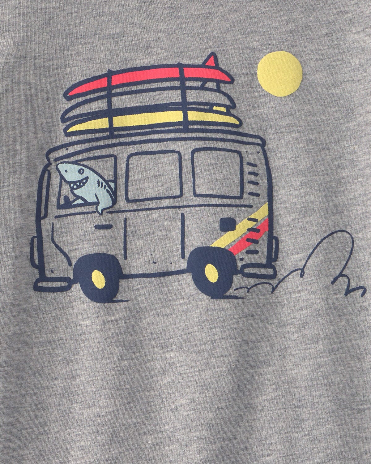 Toddler Boy Cruising Shark Graphic Tee - Grey - Image 2