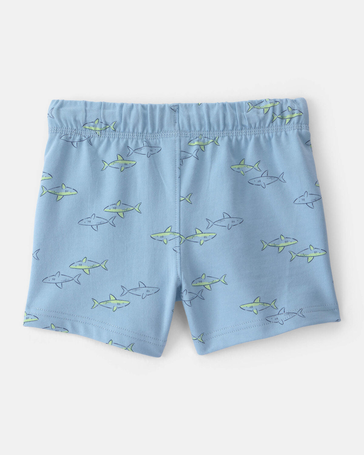 Toddler Boy Shark French Terry Shorts - Blue - Image 2
