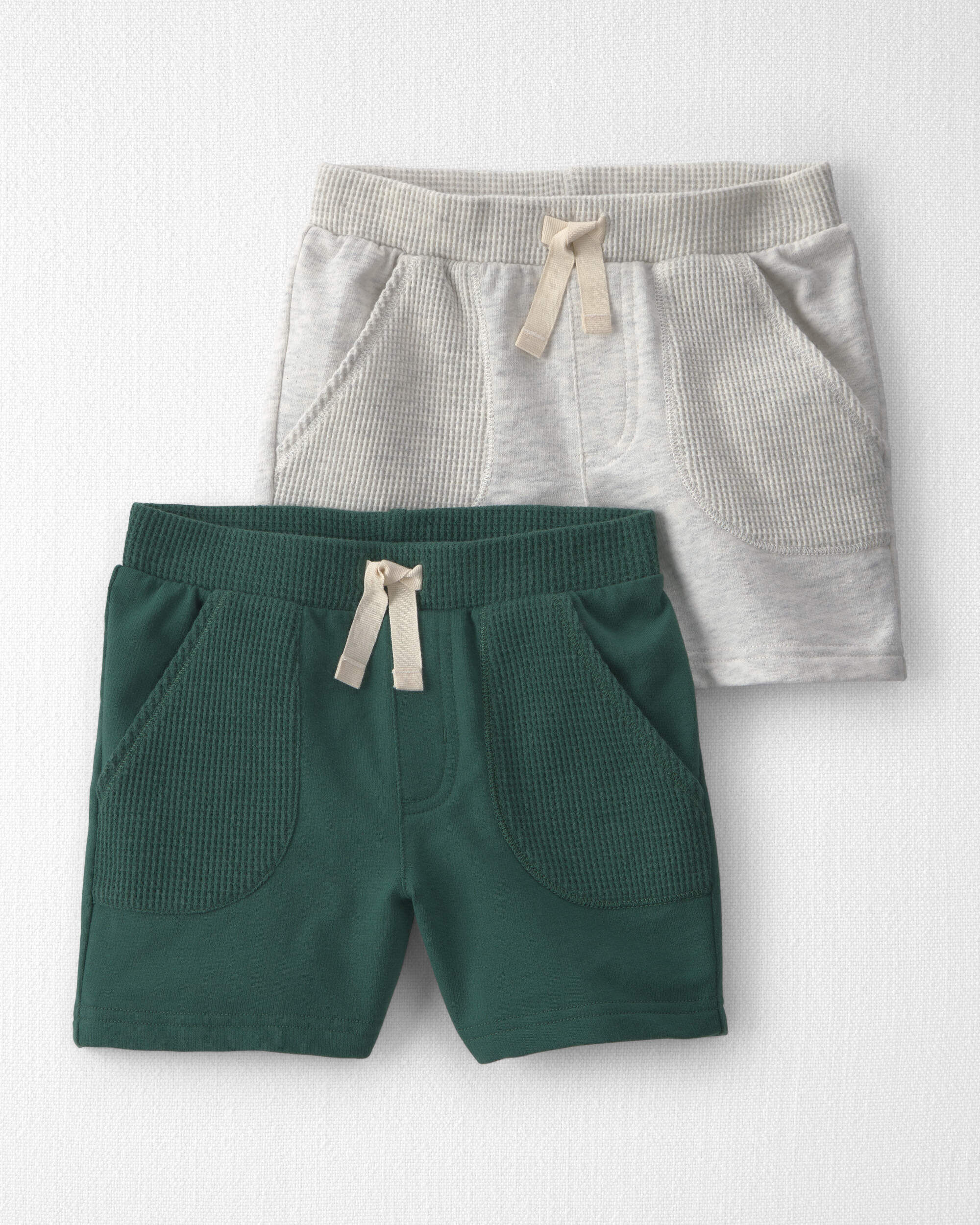 Toddler 2-Pack French Terry Shorts Made with Organic Cotton - Image 6