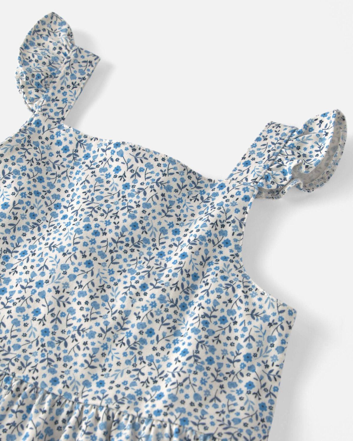 Toddler Girl Organic Cotton Tiered Dress in Meadow Bloom - Image 3