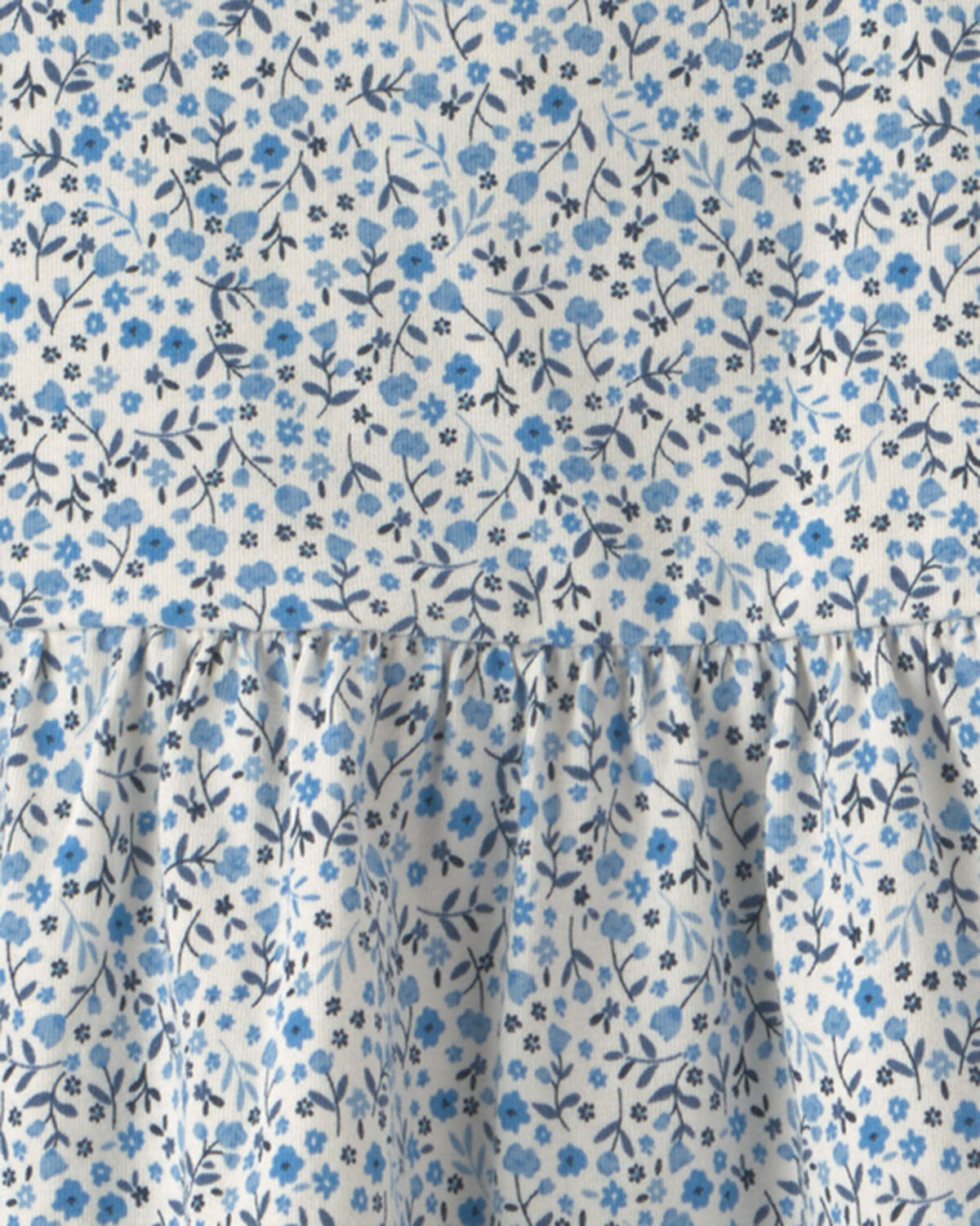 Toddler Girl Organic Cotton Tiered Dress in Meadow Bloom - Image 4