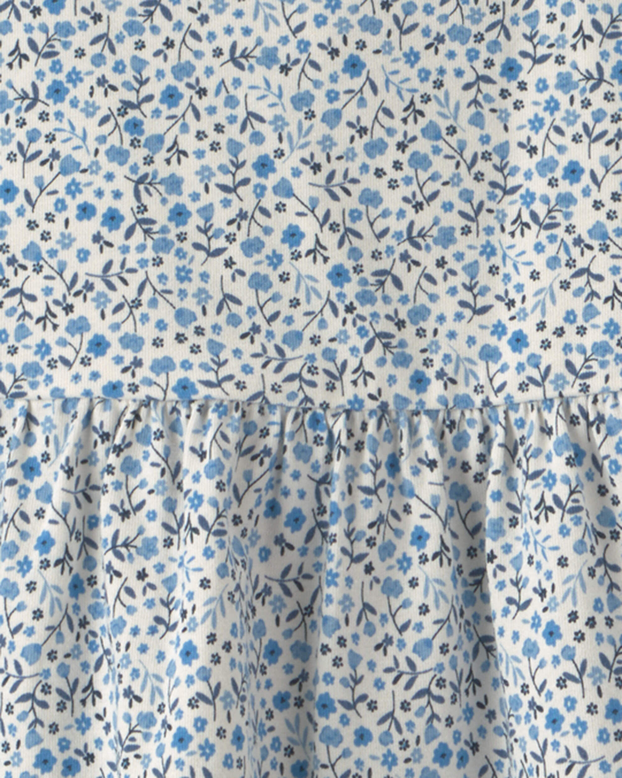 Toddler Girl Organic Cotton Tiered Dress in Meadow Bloom - Image 5