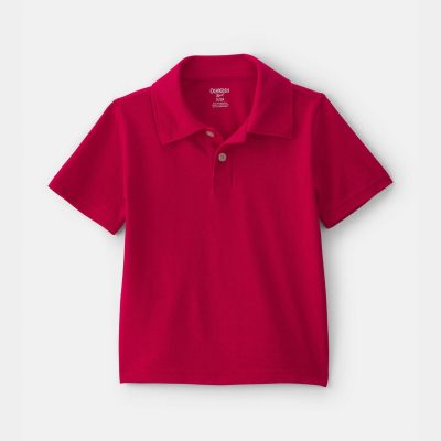Toddler Boy Uniform Piqué Polo Shirt - Red