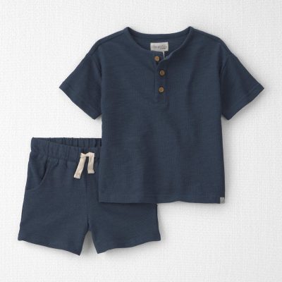 Toddler Boy 2-Piece Top & Short Set Made with Organic Cotton