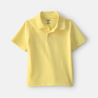 Toddler Boy Uniform Piqué Polo Shirt - Yellow