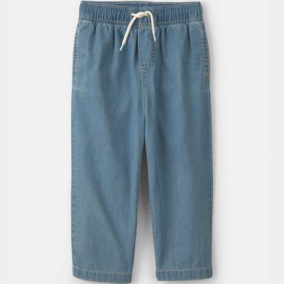 Toddler Boy Chambray Straight-Leg Pant - Light Wash