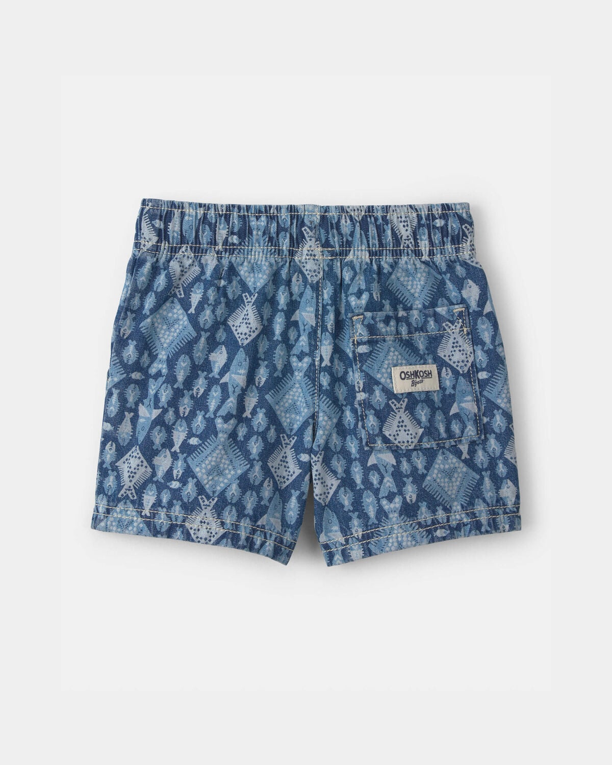 Toddler Boy Fish Denim Chambray Shorts - Image 2