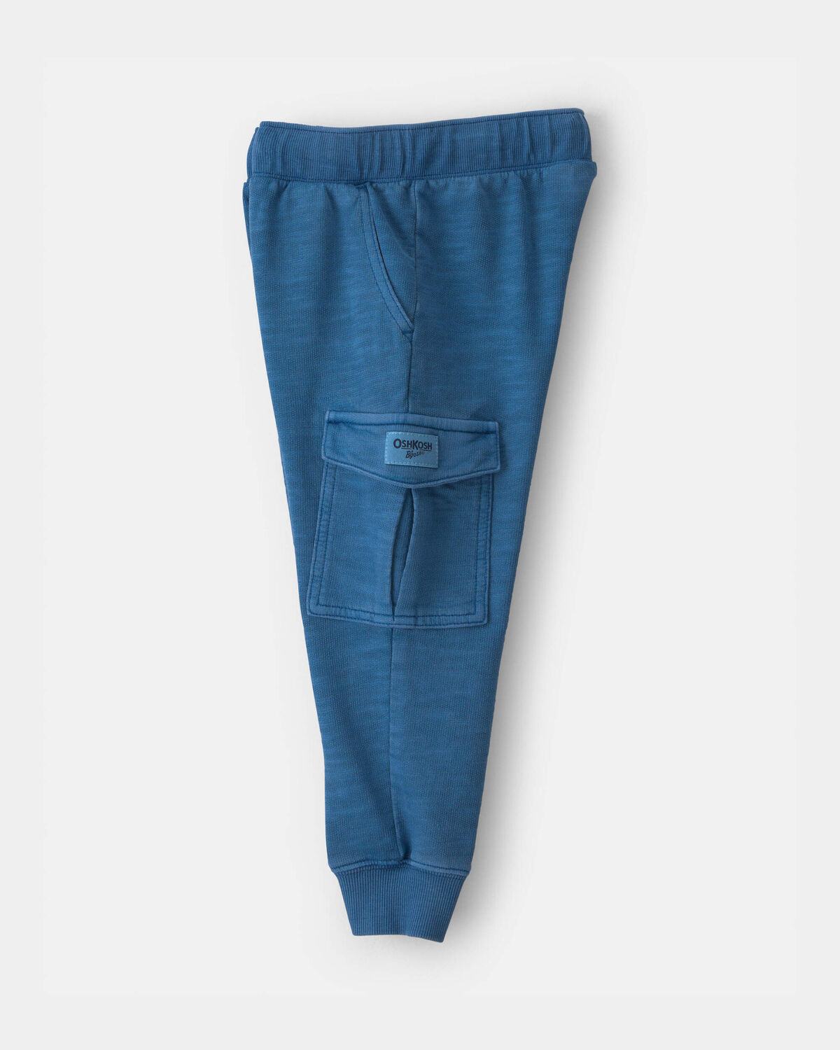 Toddler Boy French Terry Cargo Knit Joggers - Blue - Image 3