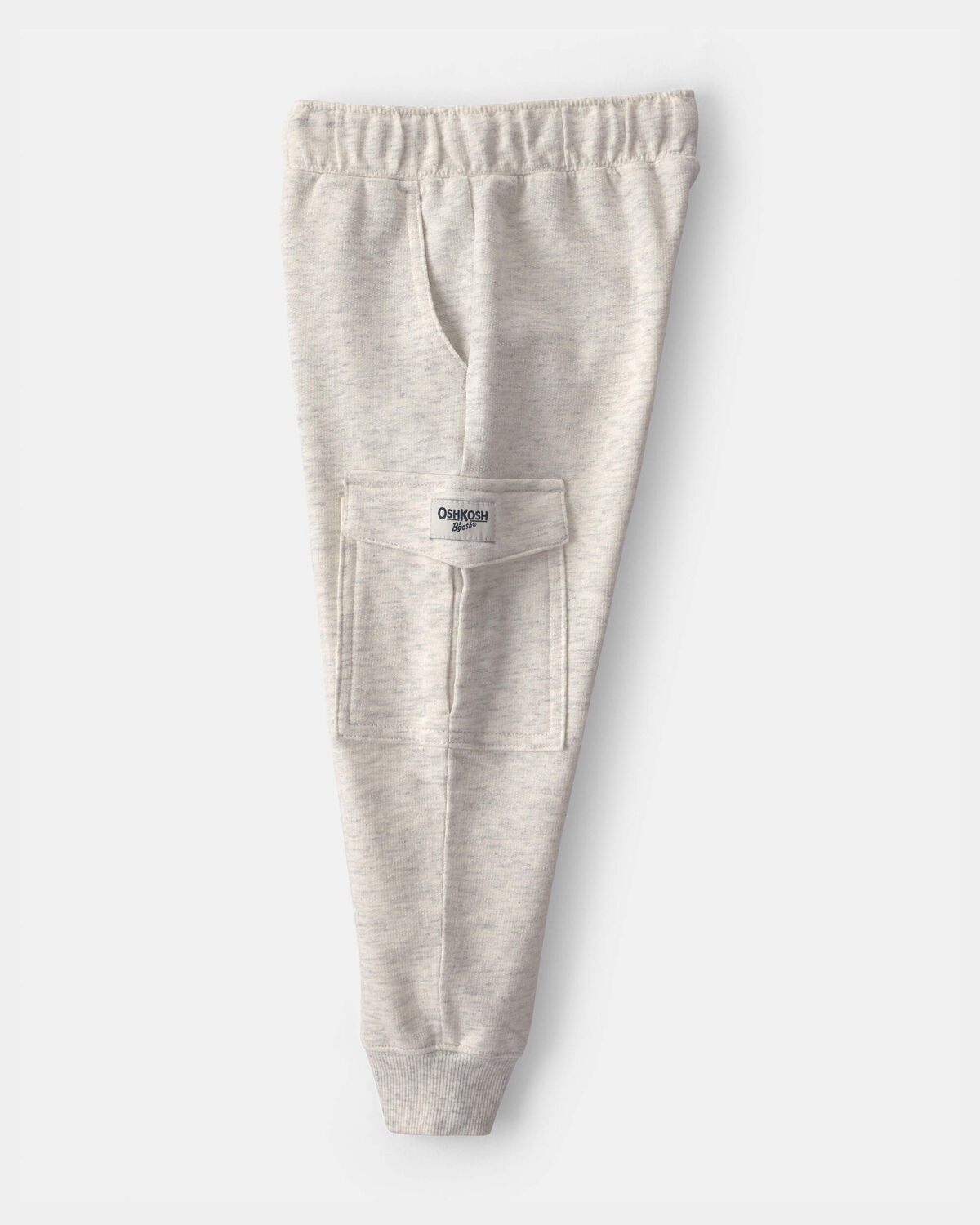 Toddler Boy French Terry Cargo Knit Joggers - Grey - Image 3
