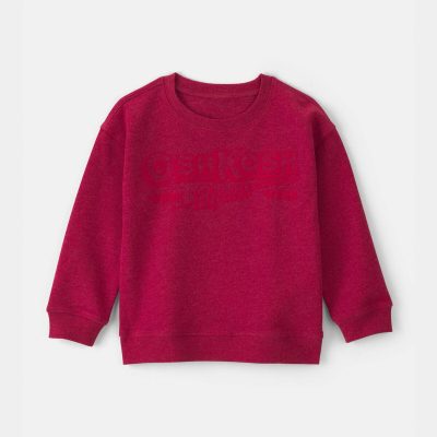 Toddler Boy OshKosh Logo French Terry Pullover Sweatshirt - Red