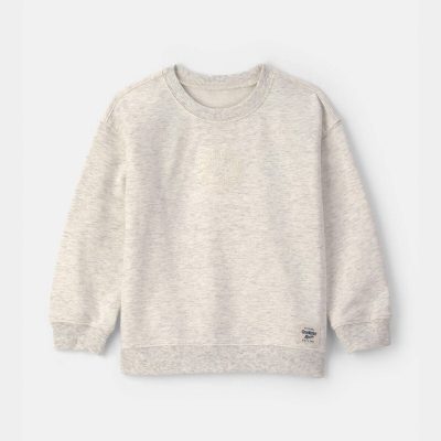 Toddler OshKosh Logo French Terry Pullover Sweatshirt - Grey
