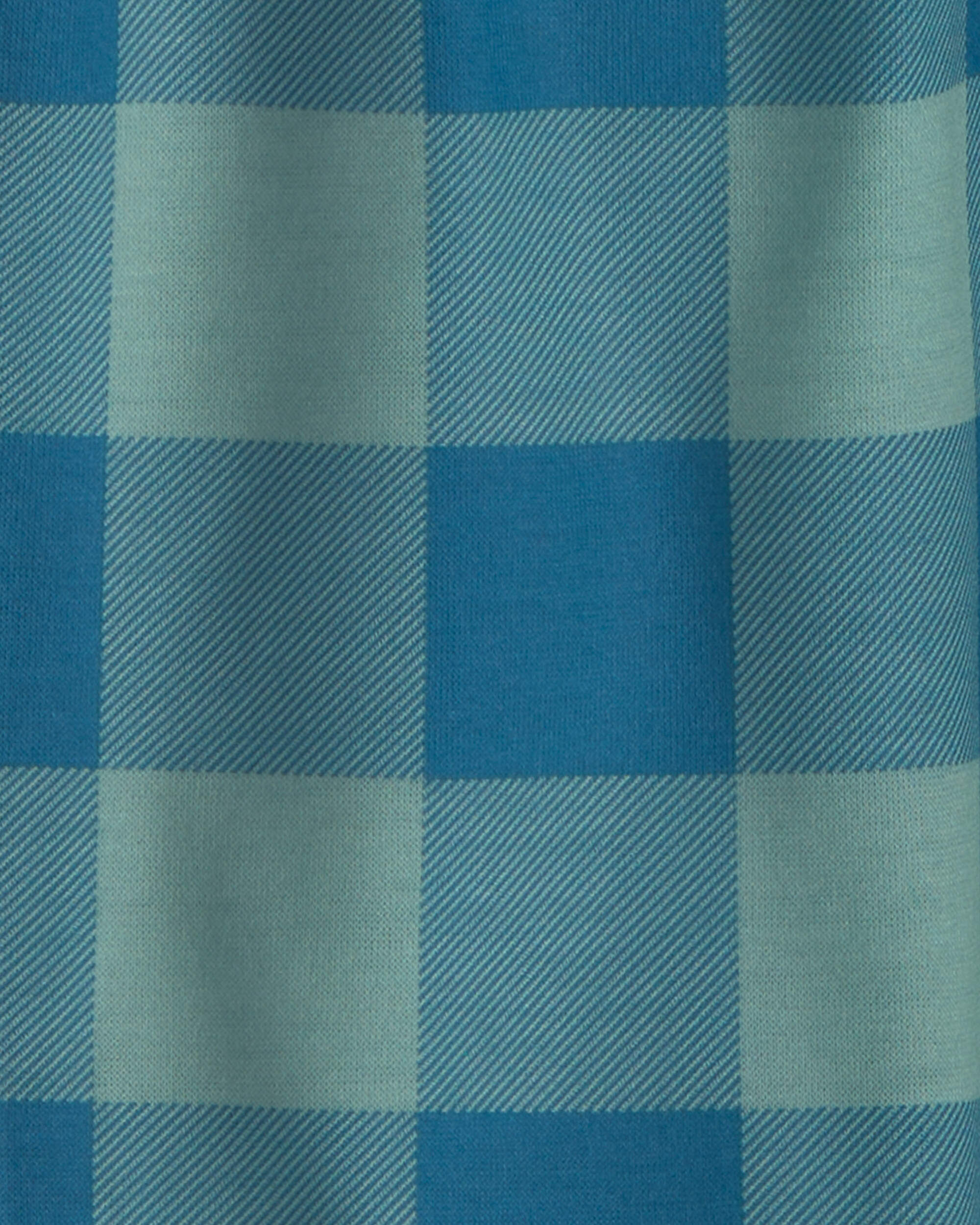 Toddler Boy Camp Short-Sleeve 2-Piece Pajama Set - Blue - Image 4