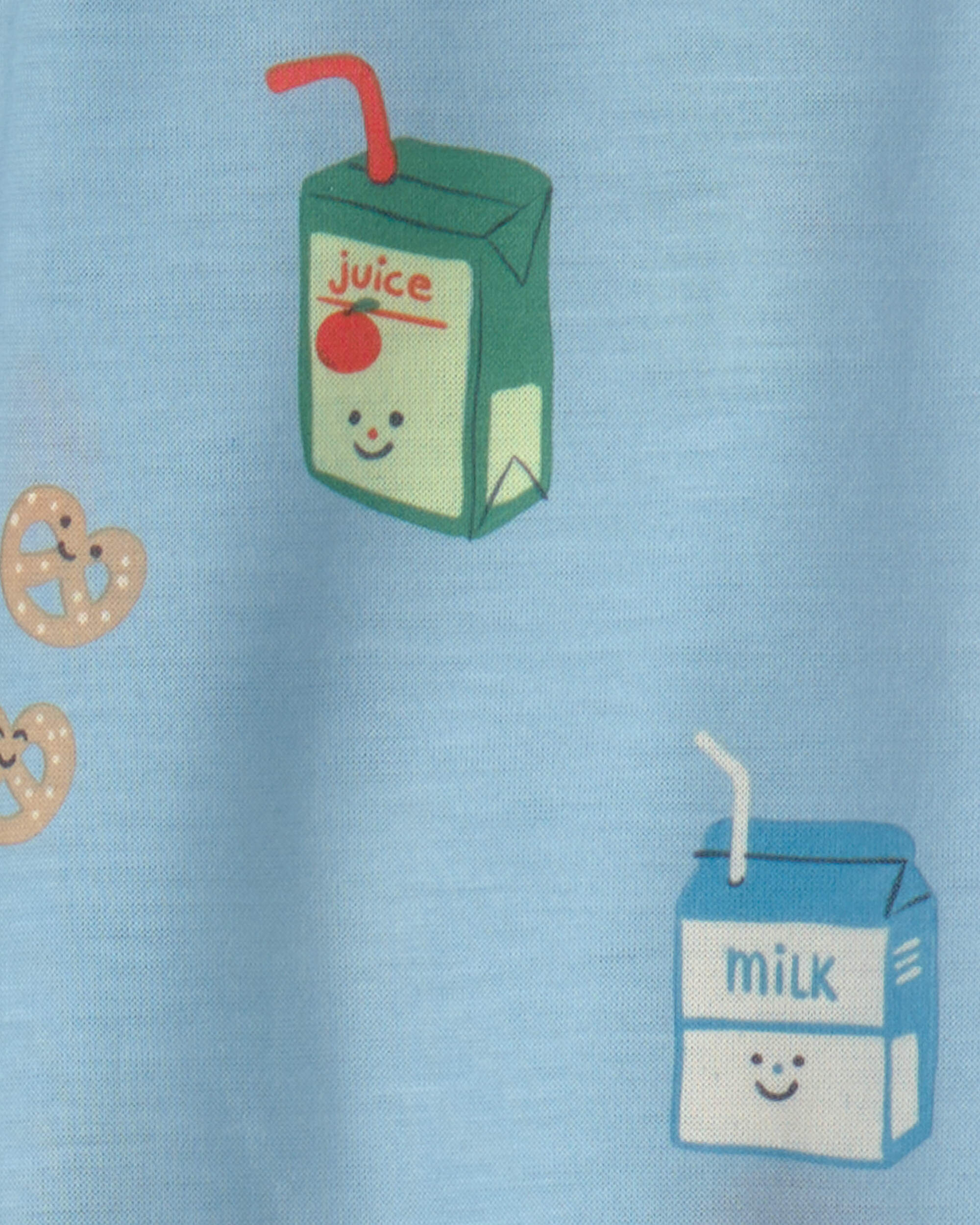 Toddler Boy Camp Short-Sleeve 2-Piece Pajama Set - Blue - Image 5