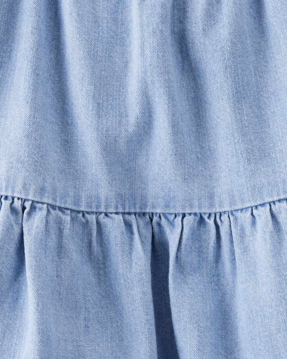 Toddler Girl Organic Cotton Chambray Dress - Image 4