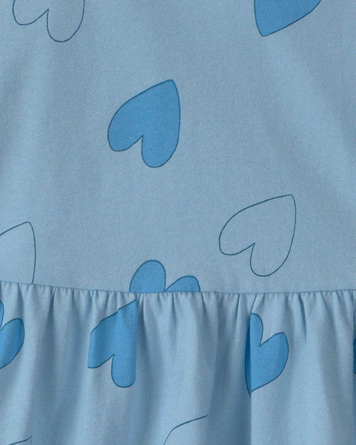 Toddler Girl Heart Short-Sleeve Dress - Blue - Image 3