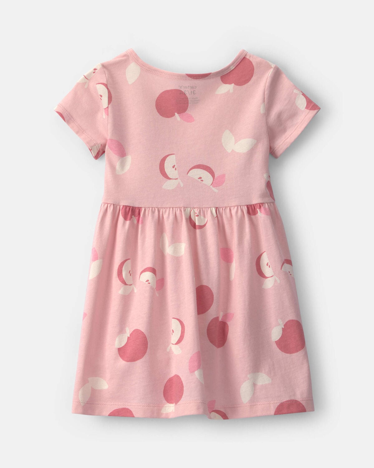Toddler Girl Apple Short-Sleeve Dress - Pink - Image 2