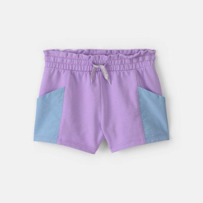Toddler Girl French Terry Shorts - Purple/Blue