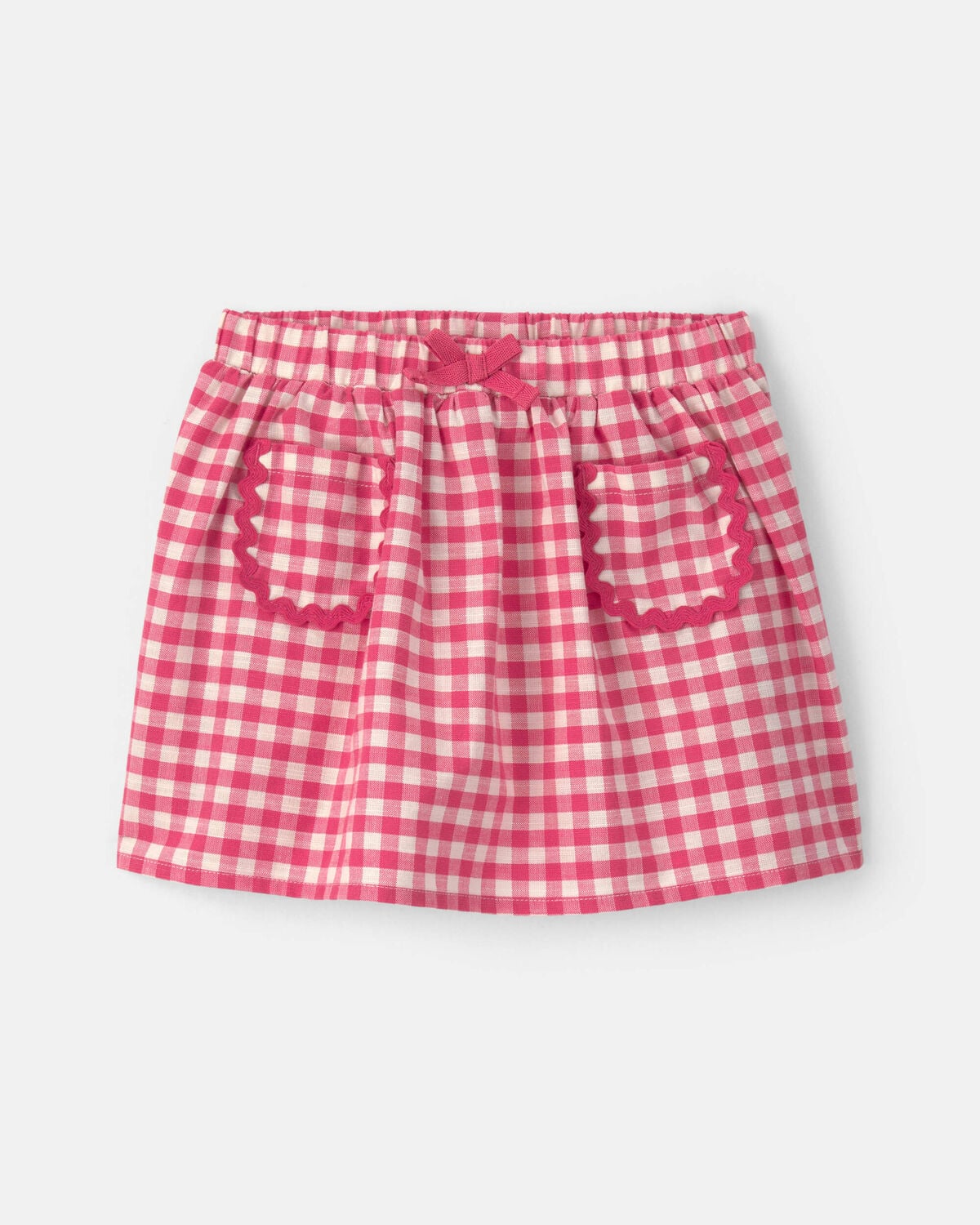 Toddler Girl Gingham Skort - Red