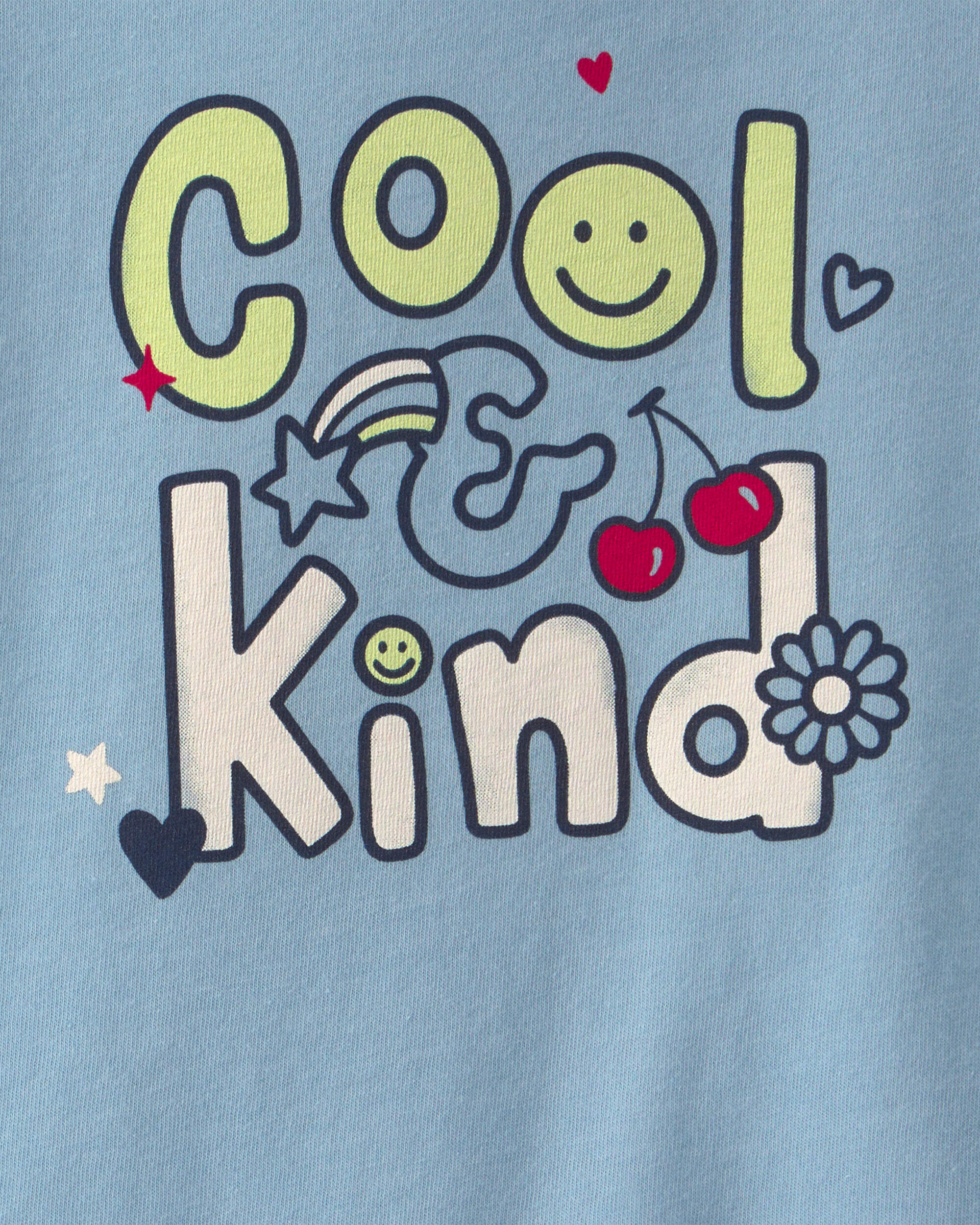 Toddler Girl 'Cool & Kind' Graphic Tee - Blue - Image 3