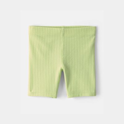 Toddler Girl Ribbed Bike Shorts - Green