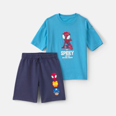 Toddler Boy ©Marvel Spider-Man Short-Sleeve Top & Short Set - Blue