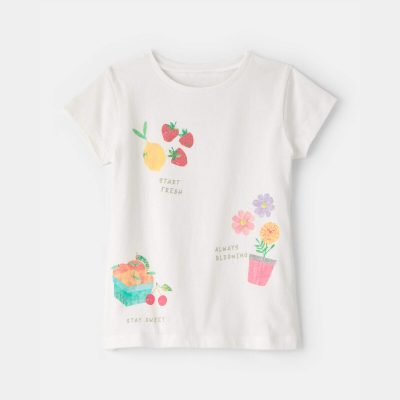 Toddler Girl The Very Hungry Caterpillar Floral Fruit Graphic Tee - White