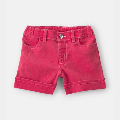 Toddler Girl Stretch Twill Shorts - Red
