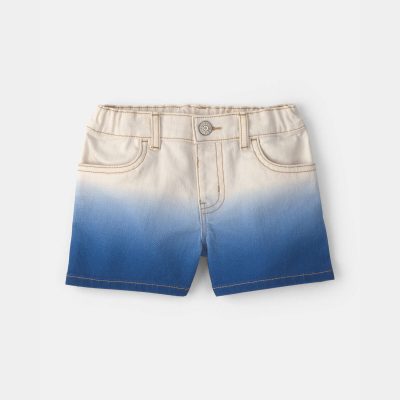 Toddler Girl Ombre Twill Shorts - Blue/Ivory