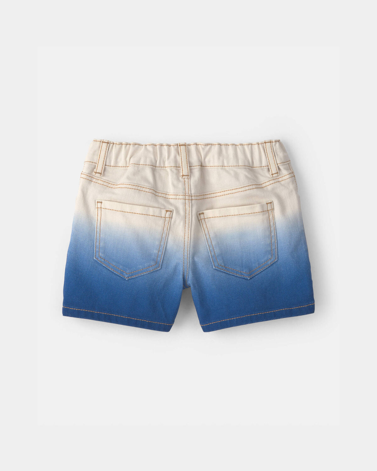 Toddler Girl Ombre Twill Shorts - Blue/Ivory - Image 2
