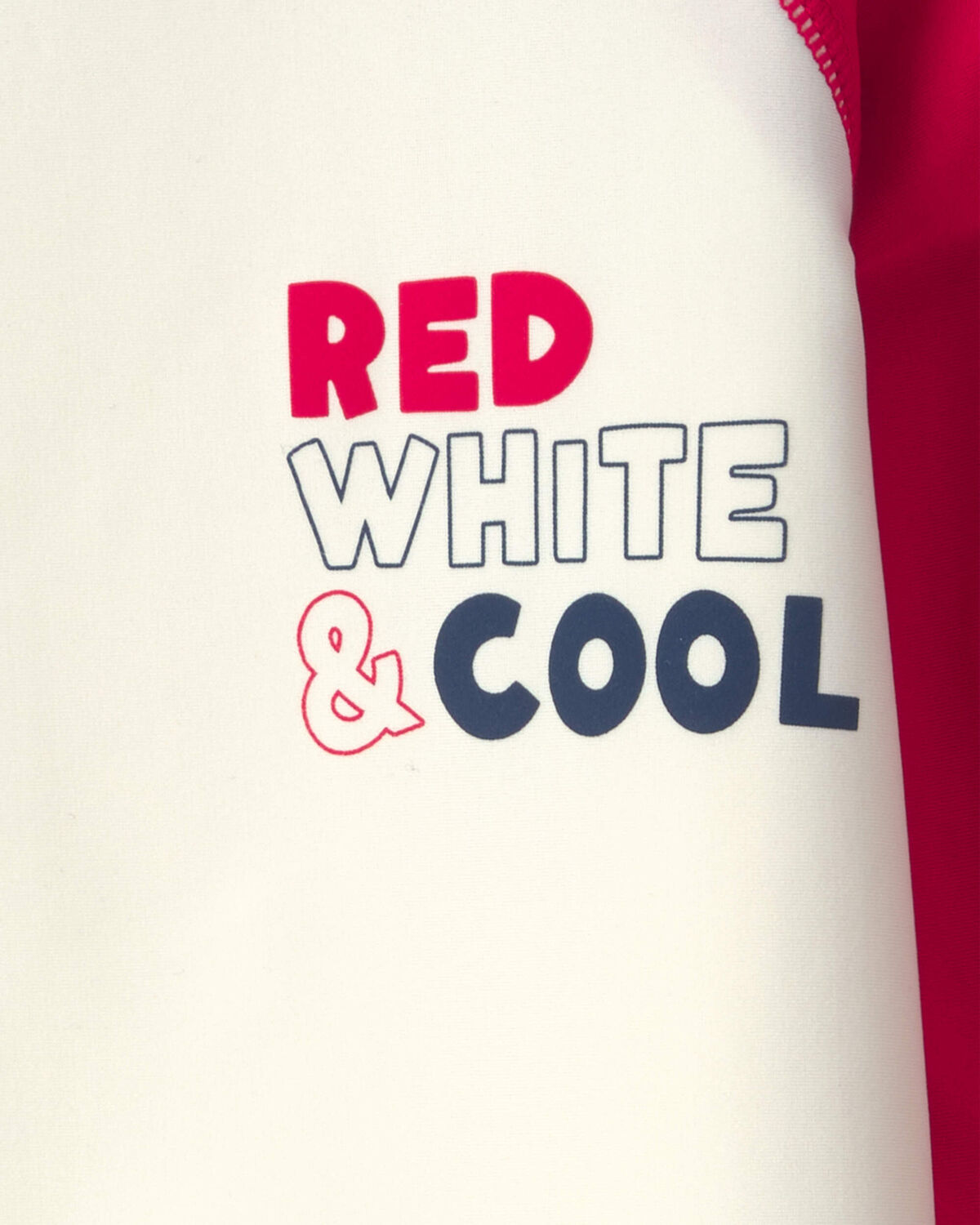 Toddler Boy 'Red White & Cool' Rashguard - Red/White - Image 3