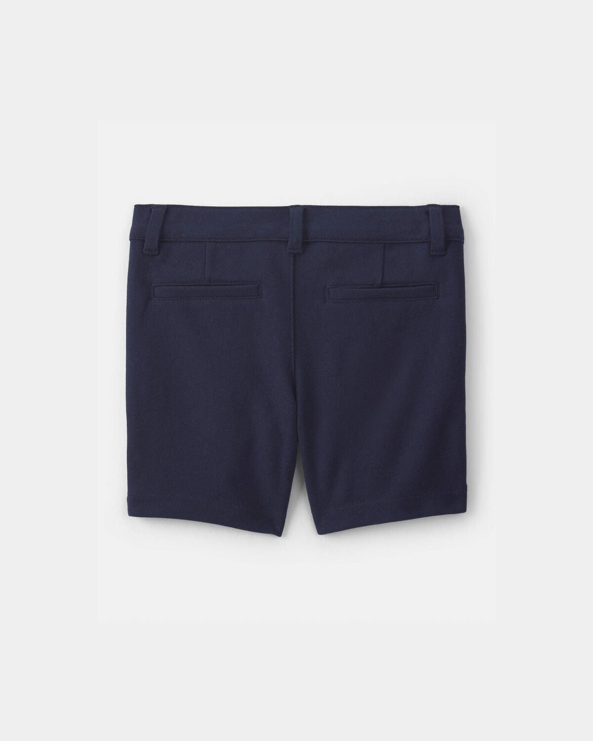Toddler Girl Uniform Ponte Knit Shorts - Navy - Image 2