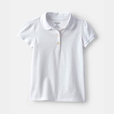 Toddler Girl Uniform Polo Shirt - White
