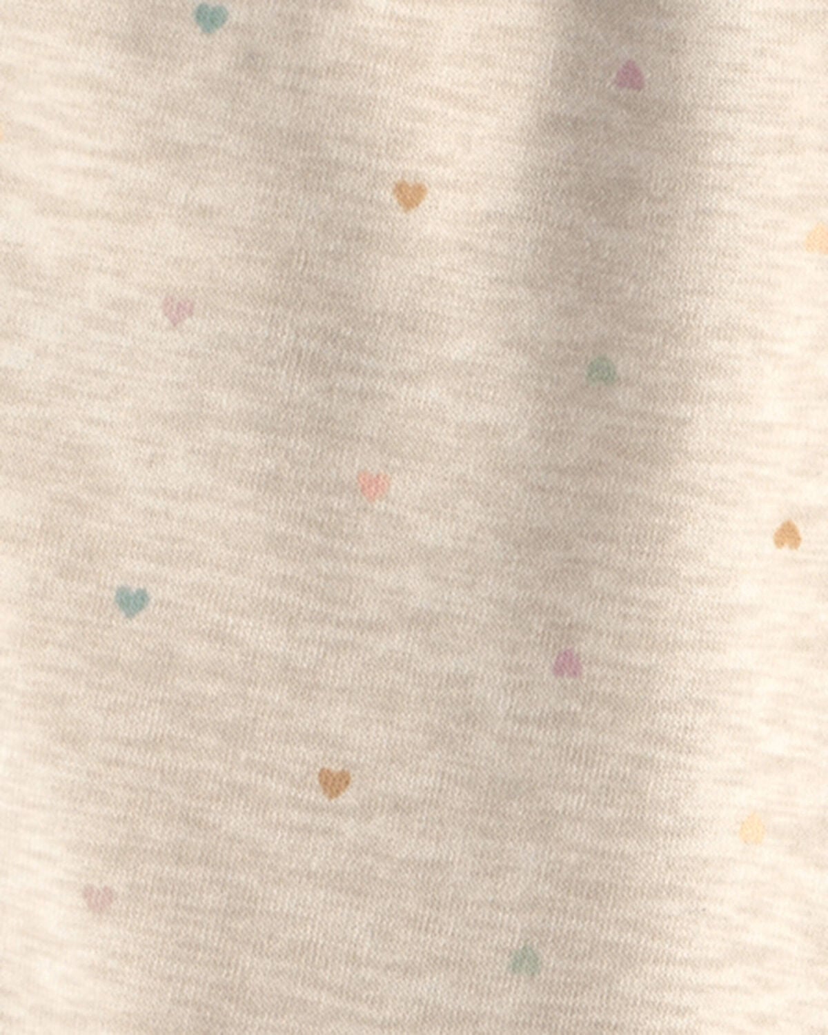 Toddler Girl Heart Fleece Drawstring Pants - Cream - Image 3