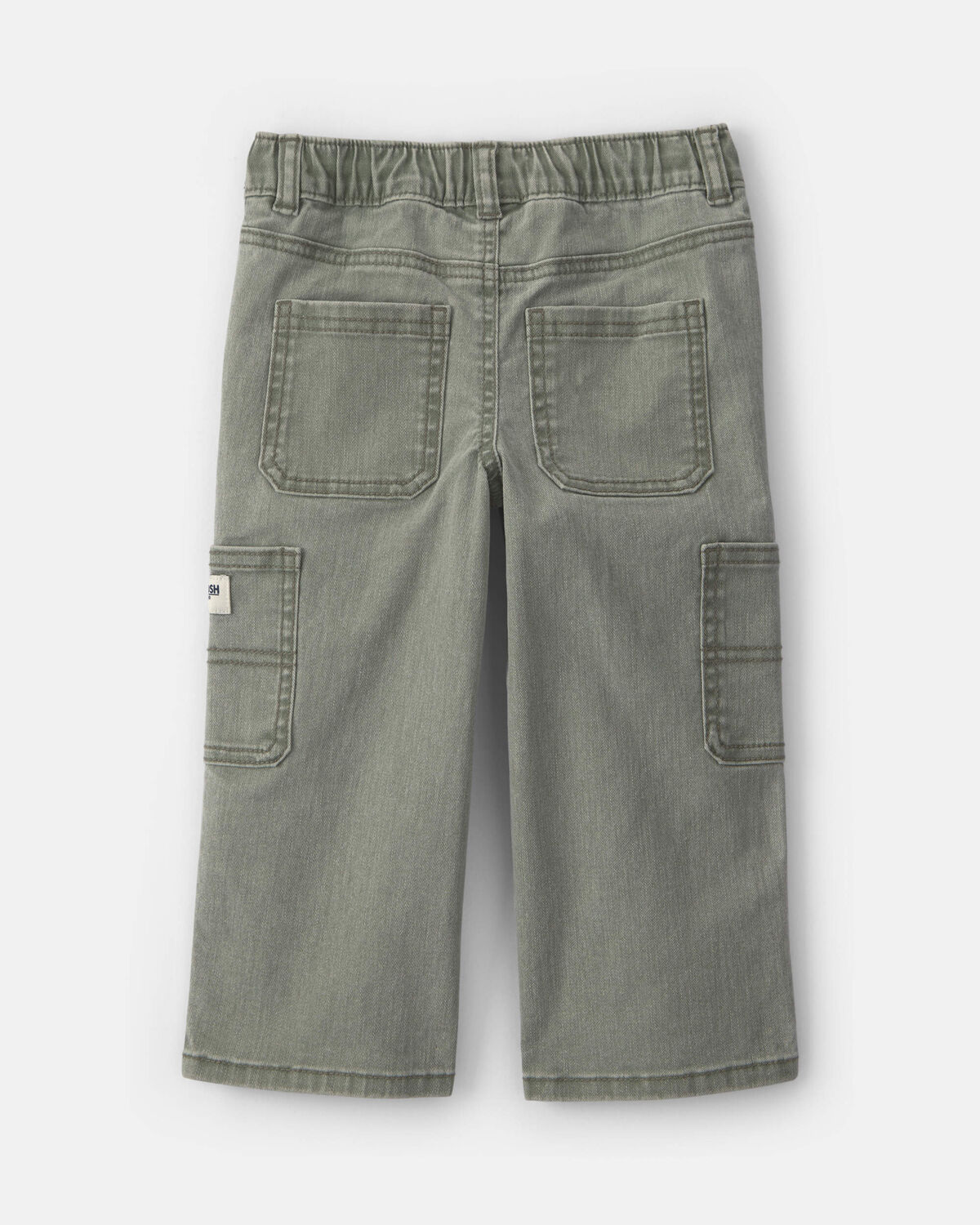 Toddler Boy Splatter Paint Wide-Leg Carpenter Pants - Green - Image 6