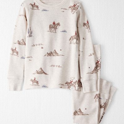 Toddler 2-Piece Organic Cotton Pajamas in Western Rodeo