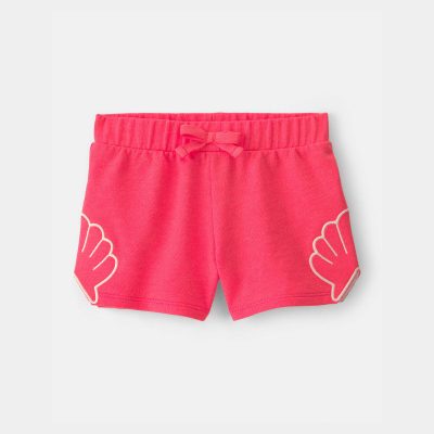 Toddler Girl Shell French Terry Shorts - Coral